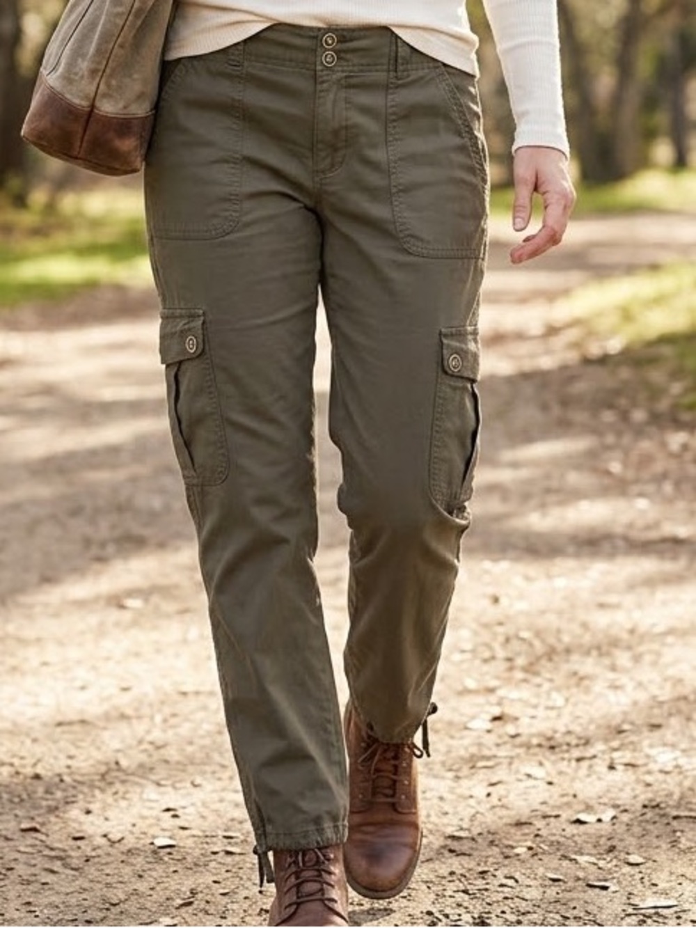 Democracy "Ab" technology Cargo Pants Olive Green Size 8
